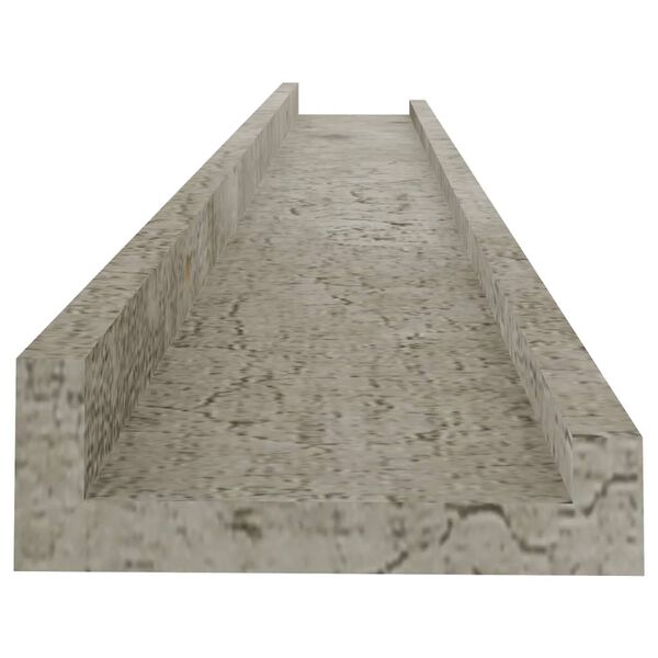vidaXL Wall Shelves 2 pcs Concrete Grey 80x9x3 cm