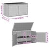 vidaXL Garden Storage Cabinet Brown 110x55x60.5 cm Poly Rattan