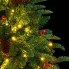 vidaXL Artificial Hinged Christmas Tree 150 LEDs 150 cm