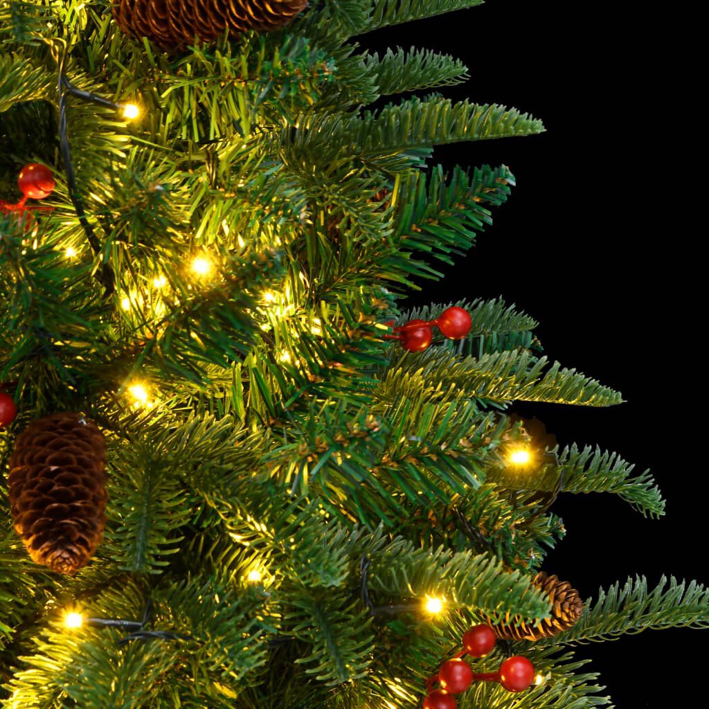vidaXL Artificial Hinged Christmas Tree 150 LEDs 150 cm