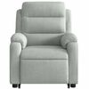 vidaXL Stand up Massage Recliner Chair Light Grey Velvet