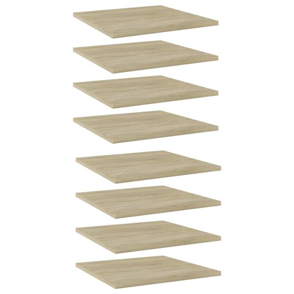 vidaXL Bookshelf Boards 8 pcs Sonoma Oak 40x40x1.5 cm Engineered Wood
