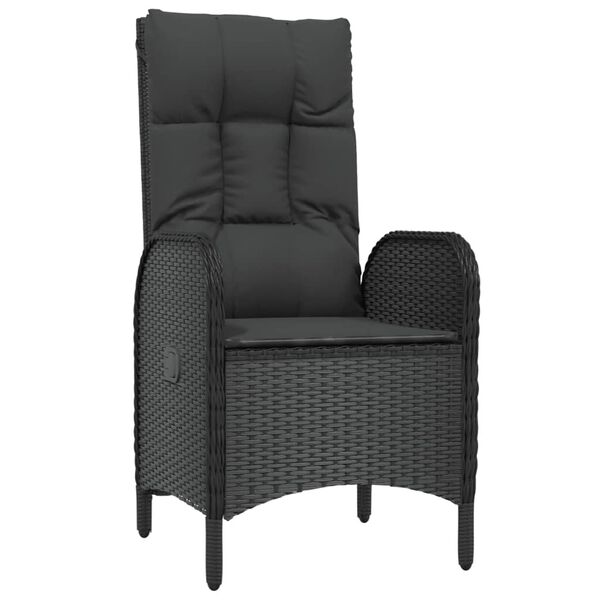 vidaXL 7 Piece Garden Dining Set with Cushions Grey Poly Rattan