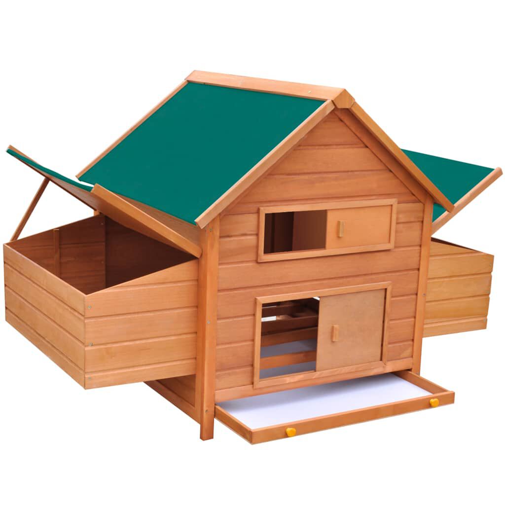 vidaXL Chicken Coop Wood 157x97x110 cm