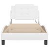 vidaXL Bed Frame with LED without Mattress "Zadar" White 100x190 cm