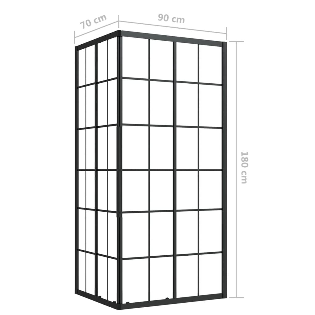 vidaXL Shower Cabin ESG 90x70x180 cm
