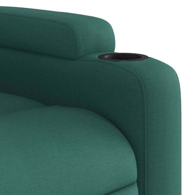 vidaXL Electric Stand up Massage Recliner Chair Dark Green Fabric