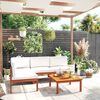 vidaXL 5 Piece Garden Lounge Set with Cushions Cream 63x63 cm