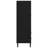 vidaXL Wardrobe SENJA Rattan Look Black 90x55x175 cm Solid Wood Pine