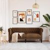 vidaXL Chesterfield Sofa 2-Seater Brown Fabric