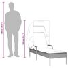 vidaXL Sun Lounger with Canopy and Table Grey Poly Rattan
