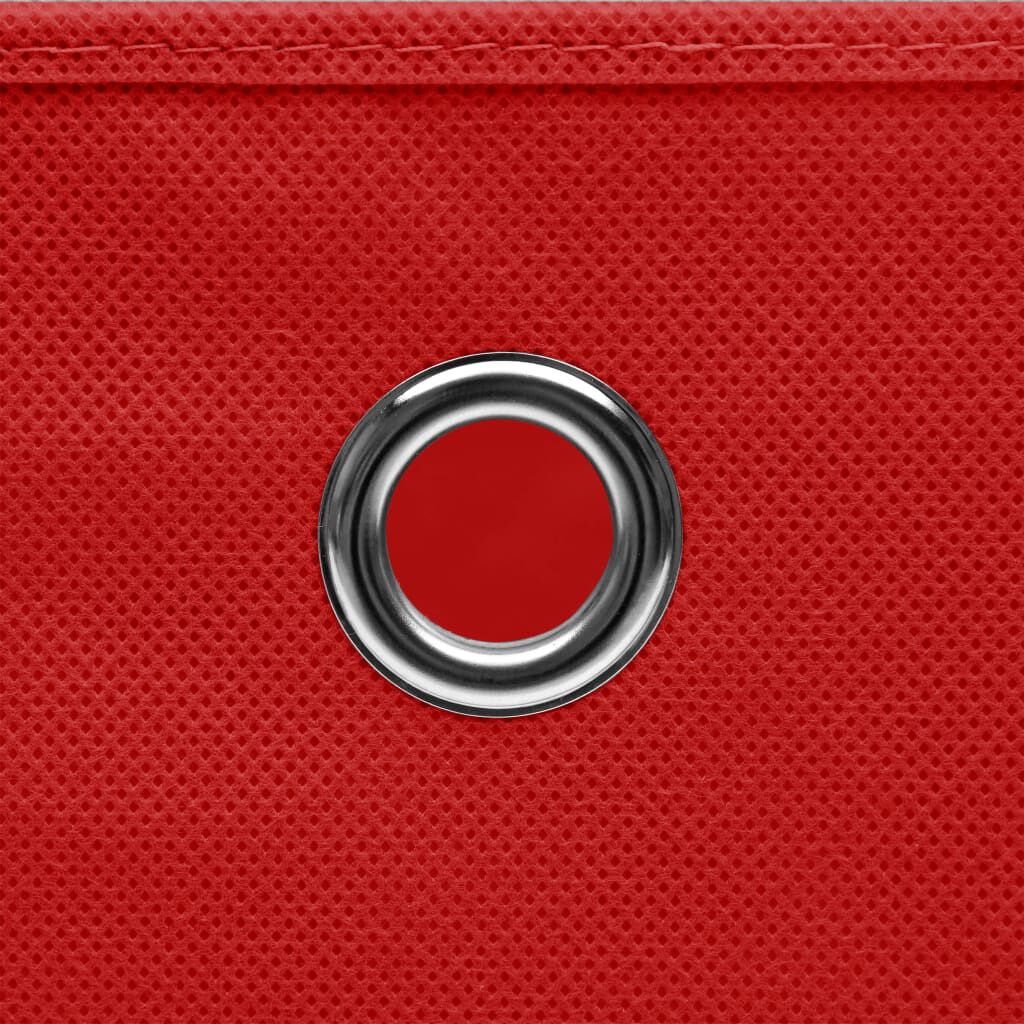 vidaXL Storage Boxes 4 pcs Red 32x32x32 cm Fabric