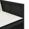 vidaXL 9 Piece Garden Dining Set with Cushions Black Poly Rattan