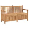 vidaXL Bench with Storage Brown 150 x 60 x 90 cm Solid Teak Wood