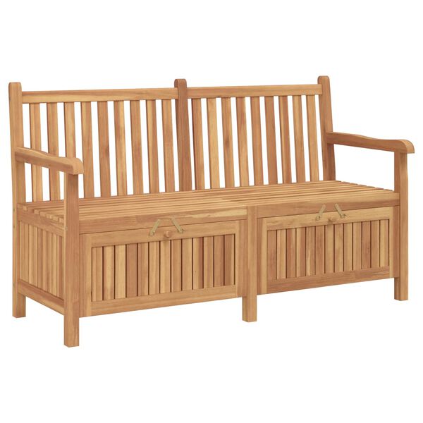 vidaXL Bench with Storage Brown 150 x 60 x 90 cm Solid Teak Wood