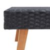 vidaXL 4 Piece Garden Lounge Set with Cushions Poly Rattan Black