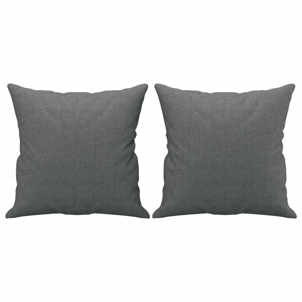 vidaXL 2 Piece Sofa Set with Pillows Dark Grey Fabric
