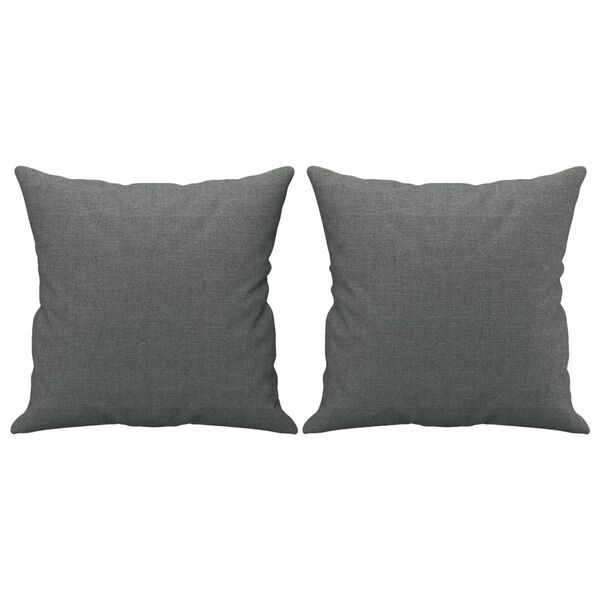 vidaXL 2 Piece Sofa Set with Pillows Dark Grey Fabric