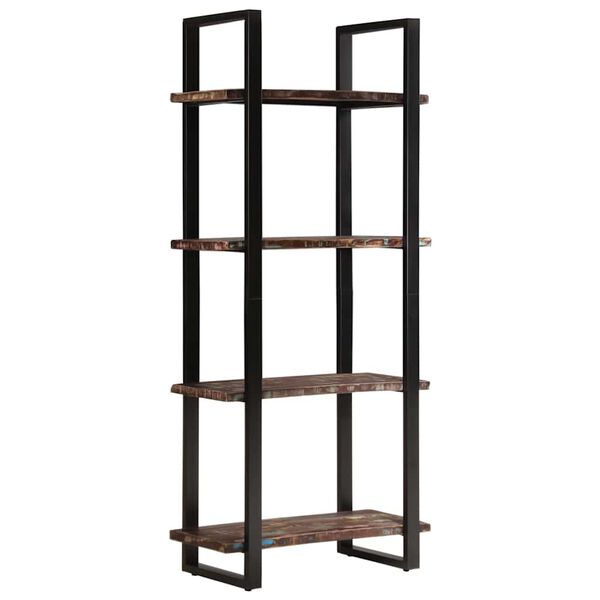 vidaXL 4-Tier Bookcase 80x40x180 cm Solid Reclaimed Wood