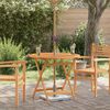 vidaXL Folding Garden Table Ø90x75 cm Solid Eucalyptus Wood