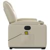 vidaXL Electric Stand up Massage Recliner Chair Cream Faux Leather