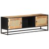 vidaXL TV Cabinet 120x30x40 cm Rough Mango Wood and Natural Cane