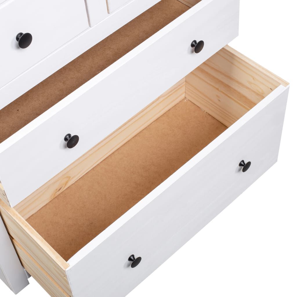 vidaXL Sideboard White 80x40x83 cm Pinewood Panama Range