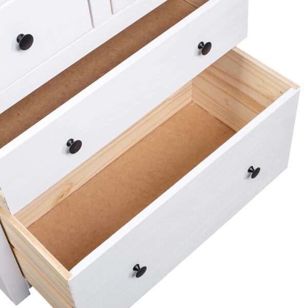 vidaXL Sideboard White 80x40x83 cm Pinewood Panama Range