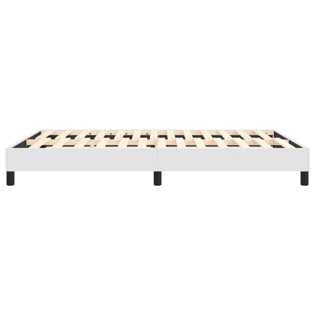 vidaXL Bed Frame without Mattress White Full Faux Leather (US Only)