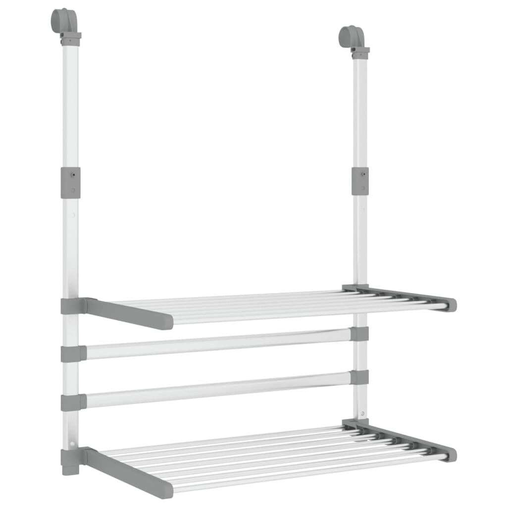 vidaXL Drying Rack for Balcony 54x25x42 cm Aluminium