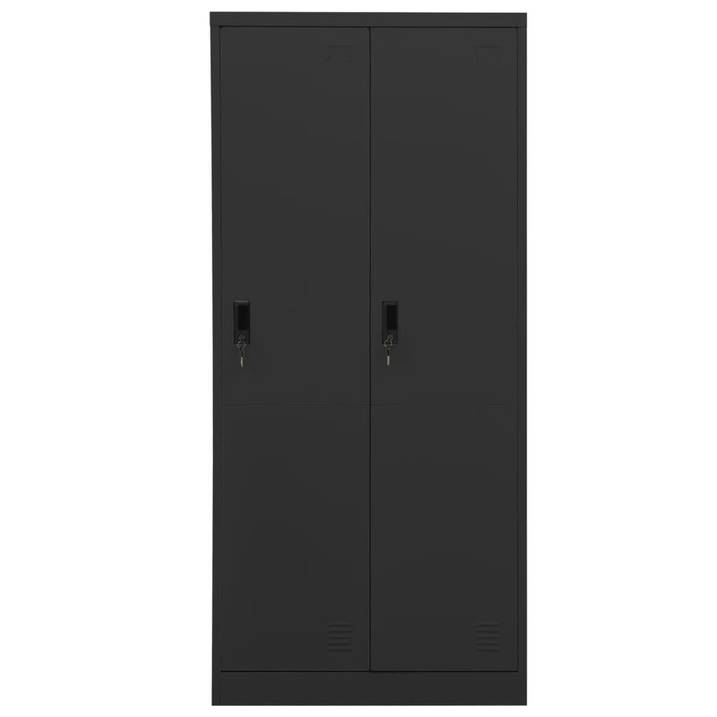 vidaXL Wardrobe Anthracite 80x50x180 cm Steel