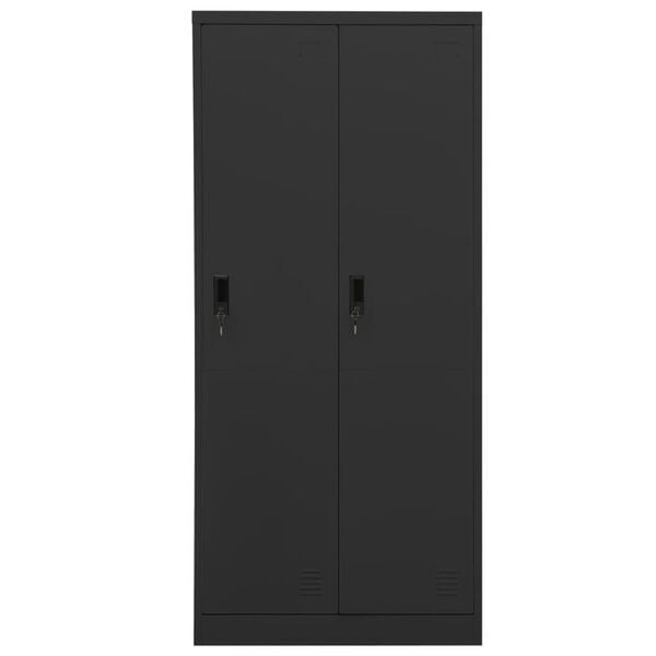 vidaXL Wardrobe Anthracite 80x50x180 cm Steel