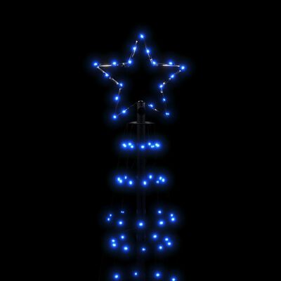 vidaXL Christmas Tree Light with Spikes 570 LEDs Blue 300 cm
