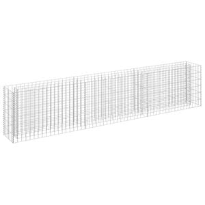vidaXL Gabion Raised Bed Galvanised Steel 270x30x60 cm