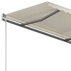 vidaXL Freestanding Manual Retractable Awning 400x300 cm Cream