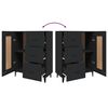 vidaXL Sideboard Black 69.5x34x90 cm Engineered Wood