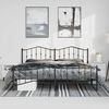 vidaXL Metal Bed Frame without Mattress with Footboard&nbsp;Black 193x203cm