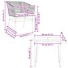 vidaXL 3 Piece Garden Dining Set with Cushions Brown Poly Rattan Glass