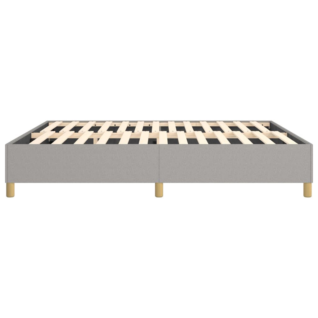 vidaXL Bed Frame without Mattress Light Grey California King Fabric (US Only)