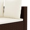 vidaXL 6 Piece Garden Sofa Set with Cushions Brown Poly Rattan