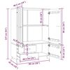 vidaXL Wardrobe HAMAR White 99x45x137 cm Solid Wood Pine