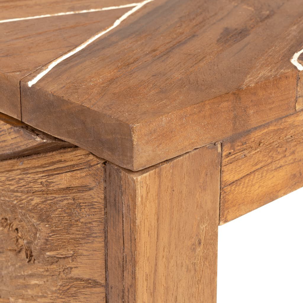 vidaXL TV Stand 110x60x38 cm Solid Teak Wood