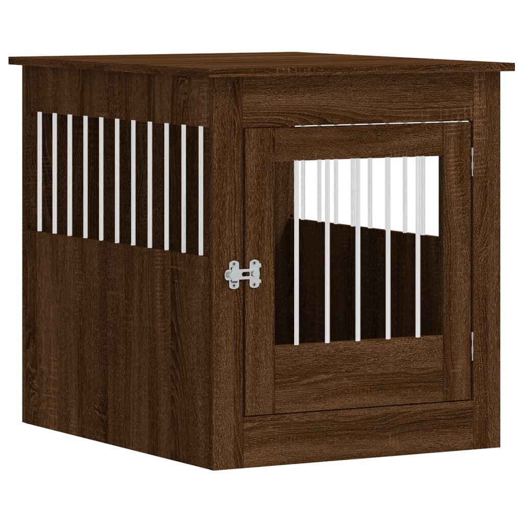vidaXL Dog Crate Furniture Brown Oak 64.5x80x71 cm Engineered Wood