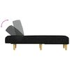 vidaXL Chaise Longue Black Fabric