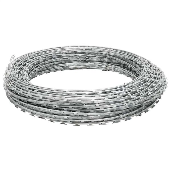 vidaXL Clipped Concertina Razor Wire Galvanised Steel 300 m