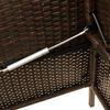vidaXL Garden Bench with Cushions Brown Poly Rattan