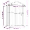 vidaXL Garden Shed Anthracite 126x97.5x177 cm Galvanised Steel