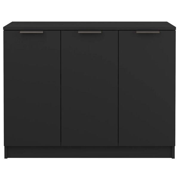 vidaXL Sideboard Black 90.5x30x70 cm Engineered Wood