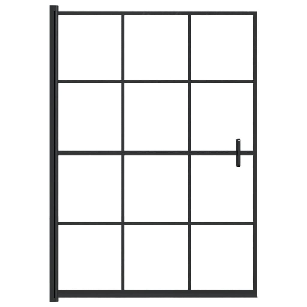 vidaXL Shower Enclosure ESG 100x140 cm Black