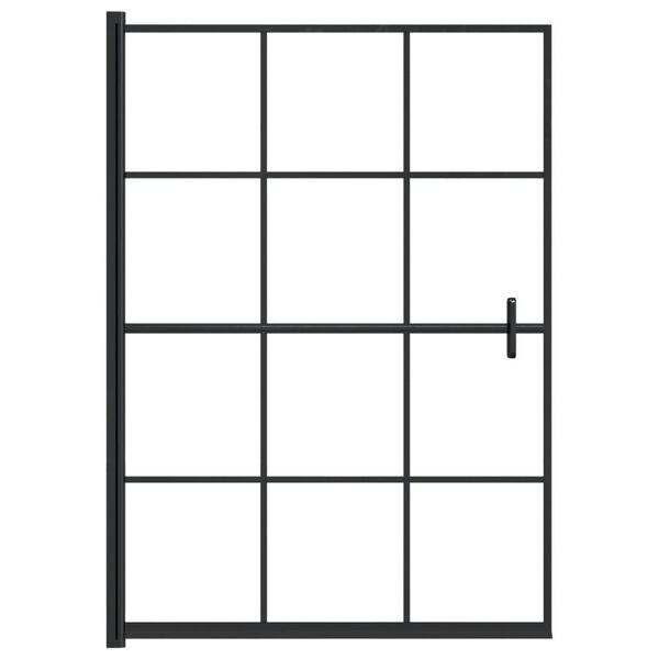 vidaXL Shower Enclosure ESG 100x140 cm Black